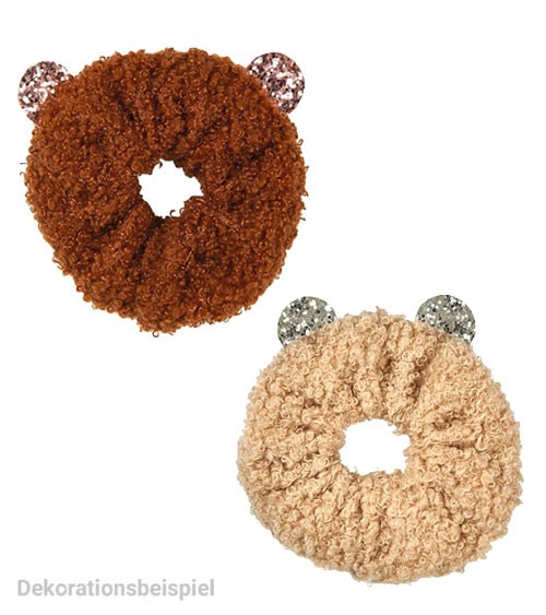 Teddy-Scrunchie "Sternenstaub" - sortiert