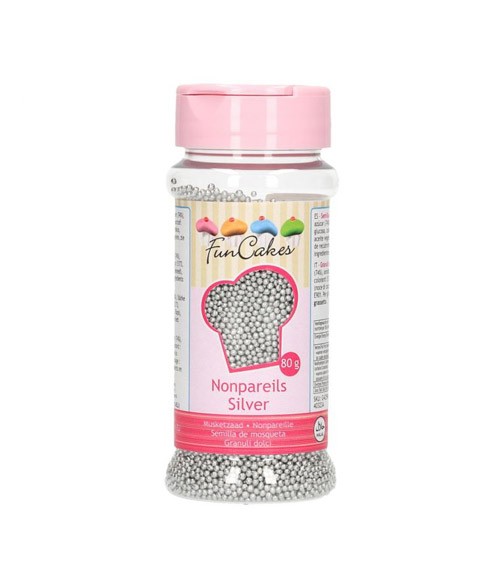 FunCakes Zuckerperlen - silber - 80 g