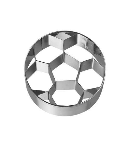 Ausstechform mit Innenprägung Fußball - 6,5 cm