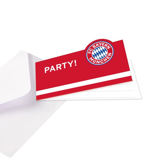Einladungskarten "FC Bayern München" - 8 Stück