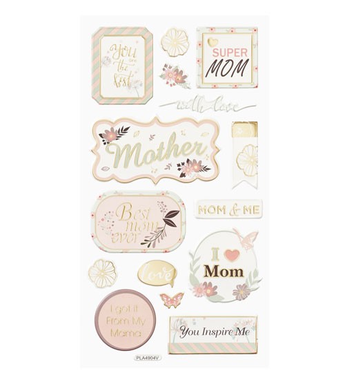 Softy-Sticker "Best Mom" - 1 Bogen