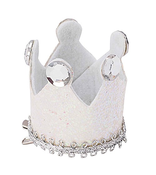 Mini-Partykronen mit Strass - Glitter - 6 Stück