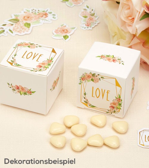 Gastgeschenkboxen "Geo Floral" - 10 Stück