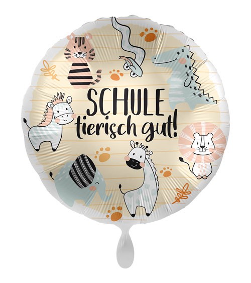 Folienballon "Schule - tierisch gut"