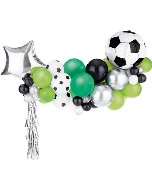 DIY Ballongirlanden-Set "Fußball" - 150 x 126 cm - 62-teilig