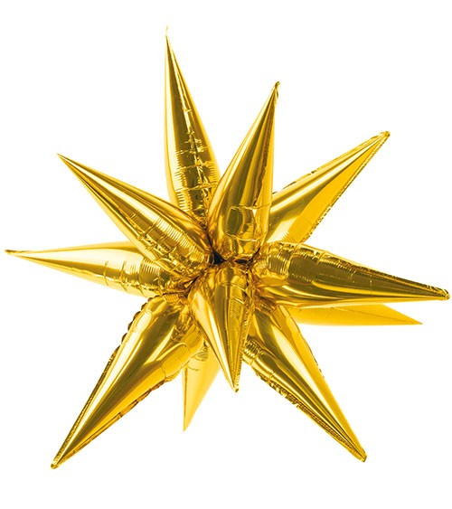 Riesiger 3D-Stern-Folienballon - gold - 95 cm