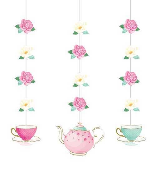 3er-Motivgirlande "Floral Tea Party"