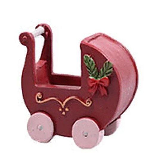 Mini Kinderwagen aus Polyresin - 6 cm