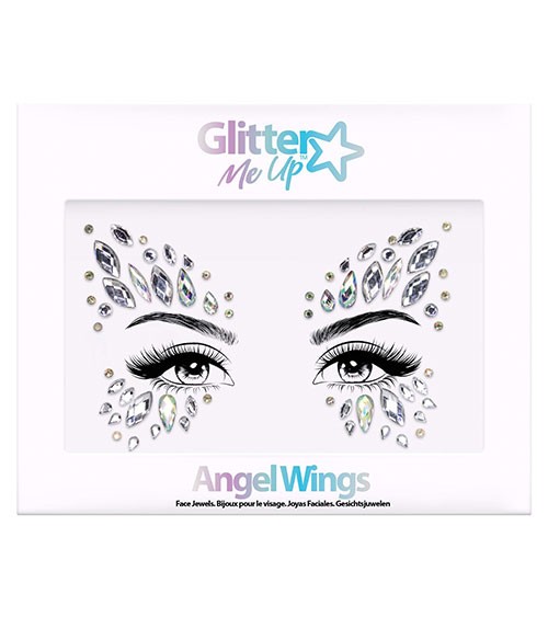 Face Jewels "Angel Wings" - Selbstklebende Glitzersteine