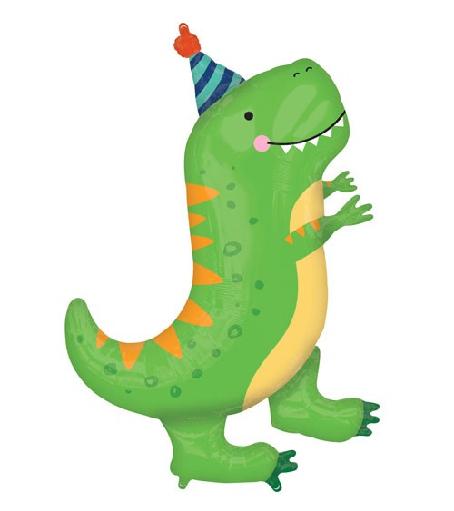 SuperShape-Folienballon "Dino-Birthday" - 66 x 86 cm