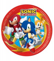 Pappteller "Sonic - The Hedgehog" - 8 Stück