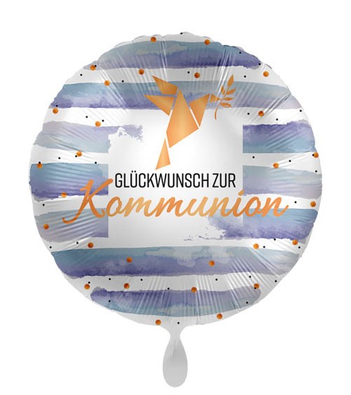 Folienballon "Glückwunsch zur Kommunion" - Taube