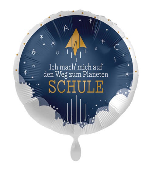 Folienballon mit Rakete "Planet Schule"