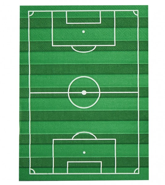 Fußballfeld-Servietten - 16 Stück