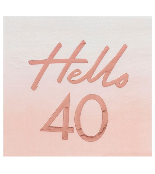 Servietten "Mix it up" - Hello 40 - ombre rosa, rosegold - 16 Stück