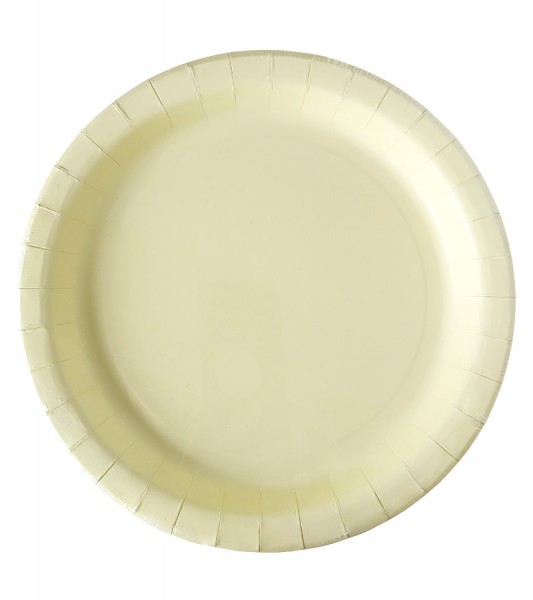 Pappteller - ivory - 16 Stück