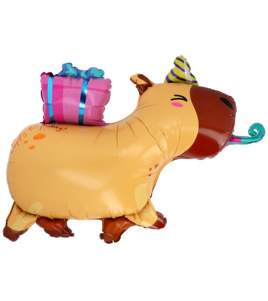 Shape-Folienballon "Capybara Party" - 69 x 50 cm