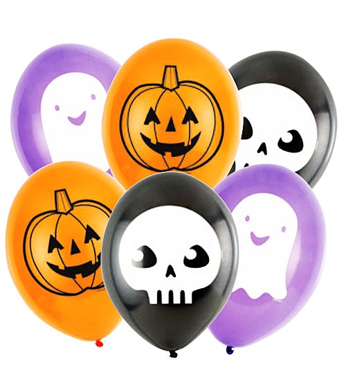 Luftballon-Set "Halloween Friends" - 23 cm - 6 Stück