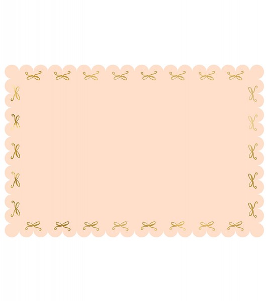 Papier-Tischdecke mit goldenen Schleifen - 180 x 120 cm
