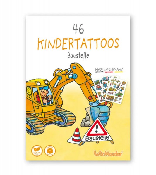 Tattoos "Baustelle" - 3 Bögen A6