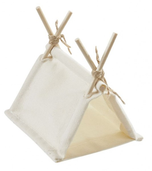 Zelt - beige - 10 x 8 x 8 cm