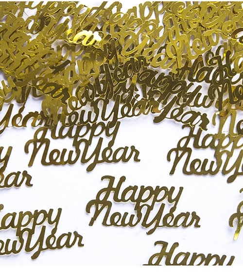 Metallic-Konfetti "Happy New Year" - gold - 3 g