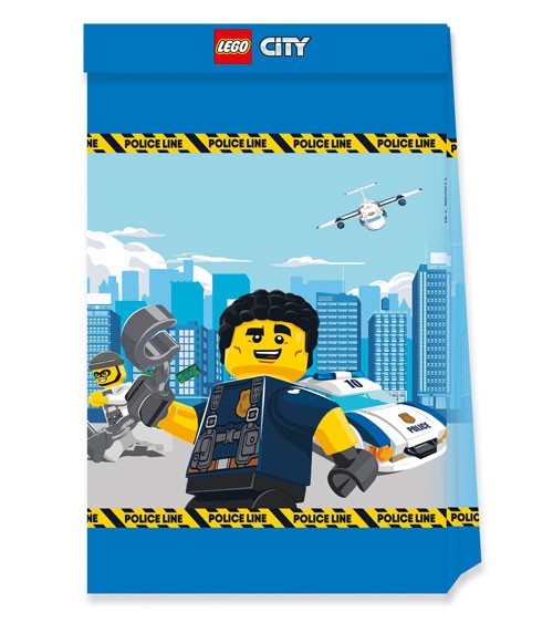 Partytüten aus Papier "Lego City" - 4 Stück