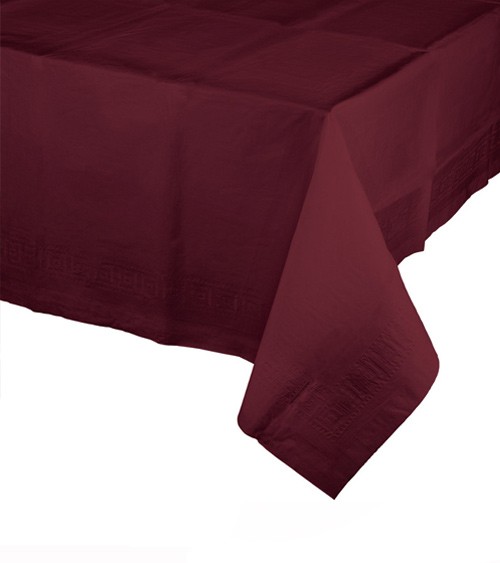Kunststoff-Tischdecke - burgund - 137 x 274 cm