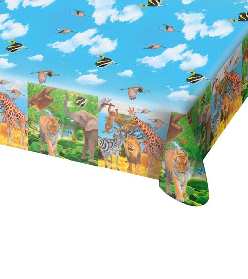 Kunststoff-Tischdecke "Safari-Party" - 130 x 180 cm