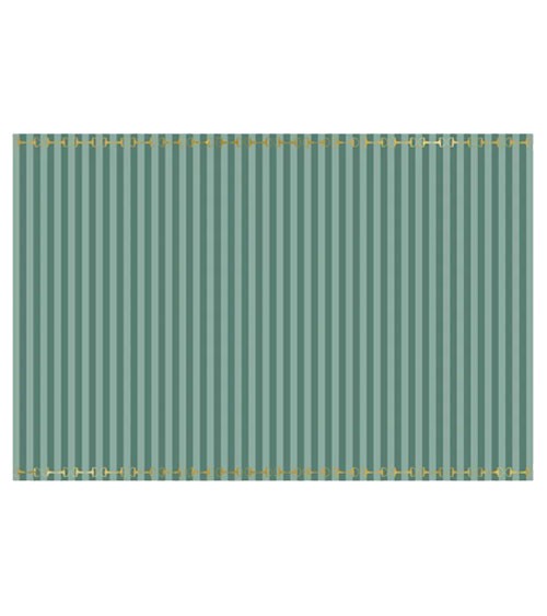 Tischdecke aus Polycotton mit goldenen Steigbügeln - 180 x 120 cm