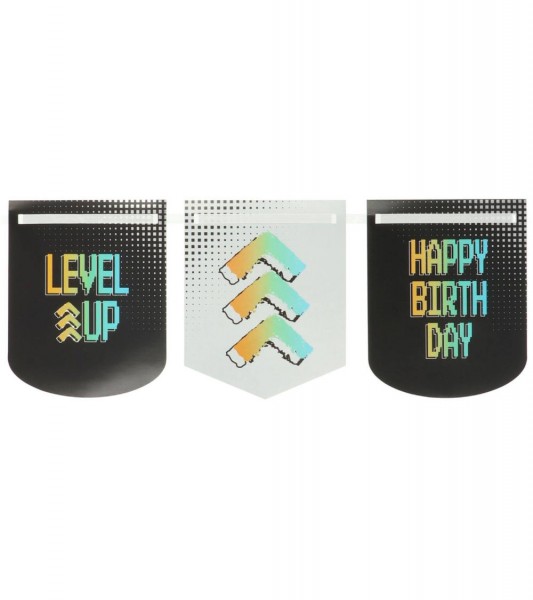 Wimpelgirlande aus Papier "Next Level" - 6 m