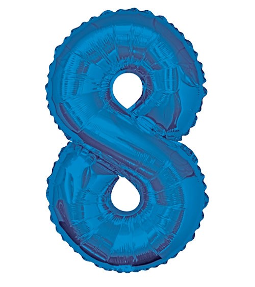 Supershape-Folienballon "8" - dunkelblau