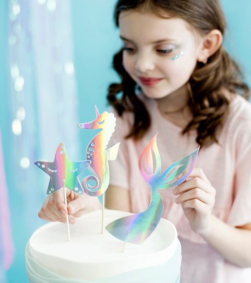 DIY Cake-Topper "Mermaid Party" - 3-teilig