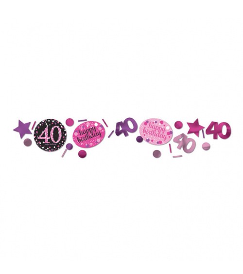 Konfetti "Sparkling Pink" - 40. Geburtstag - 34 g