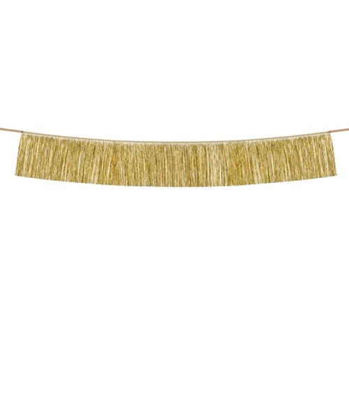 Fransen-Girlande - metallic gold - 135 cm x 20 cm
