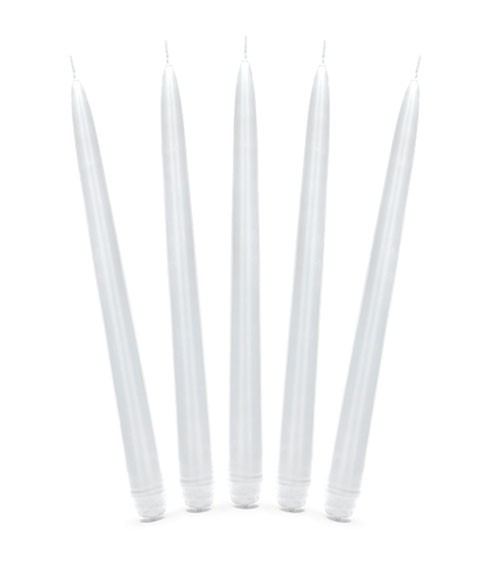 Dinnerkerzen - weiß - 24 cm - 10 Stück