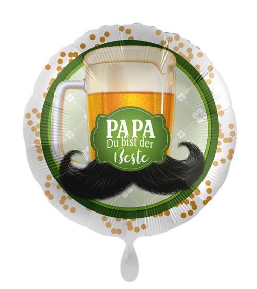 Folienballon "Papa du bist der Beste" - Bierkrug