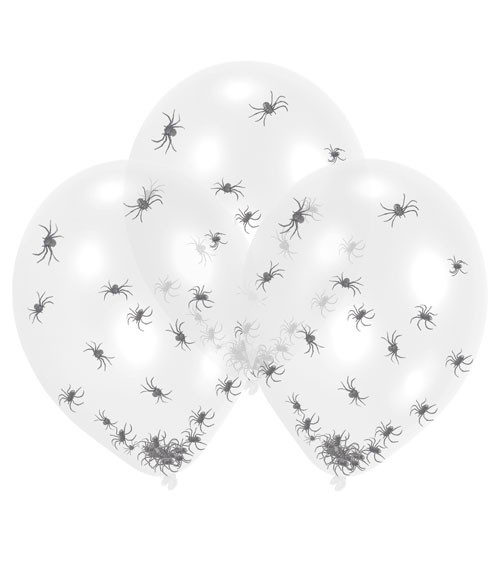 Spinnen-Konfetti-Ballons - 6 Stück