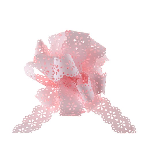 Ziehschleifen "Blume" - rosa - 5 Stück