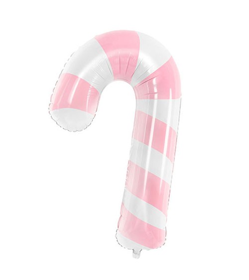 Supershape-Folienballon "Zuckerstange" - rosa/weiß - 46 x 74 cm