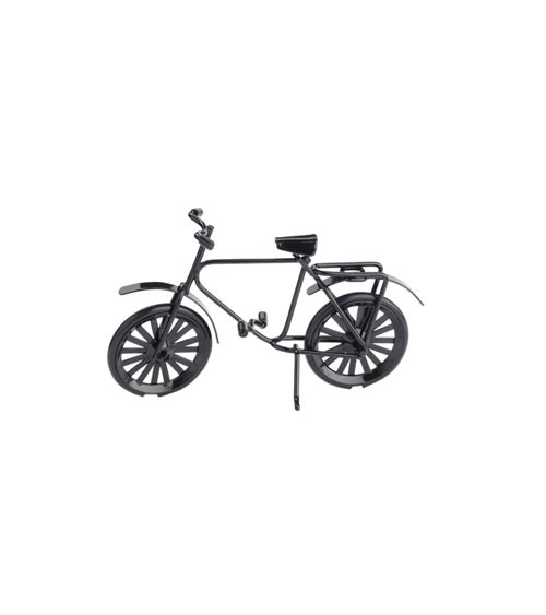 Kleines Fahrrad aus Metall - schwarz - 9 x 6 cm