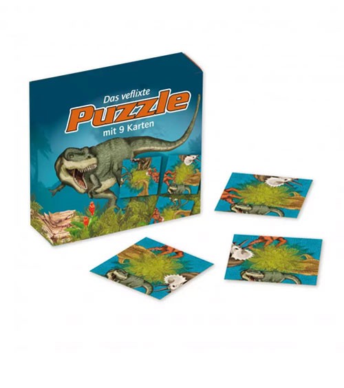 Geduldsspiel Verflixtes Puzzle "Dinos" - 9 Karten