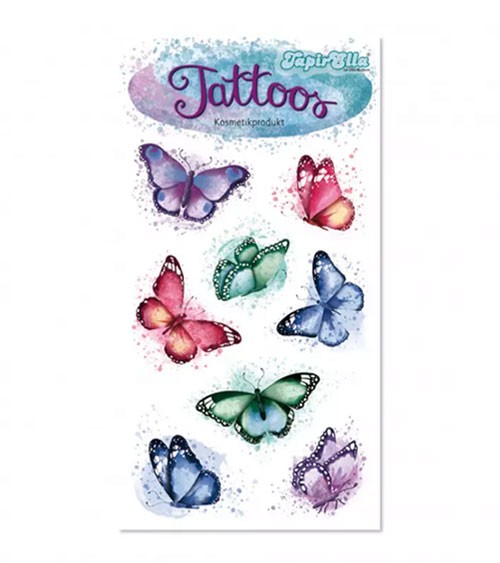 Tattoos "Schmetterlinge Aquarell" - 56 x 105 mm