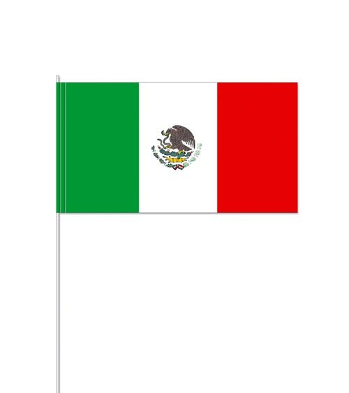 Papierflaggen "Mexico" - 10 Stück