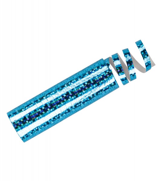 Papierluftschlange "Holographic" - hellblau