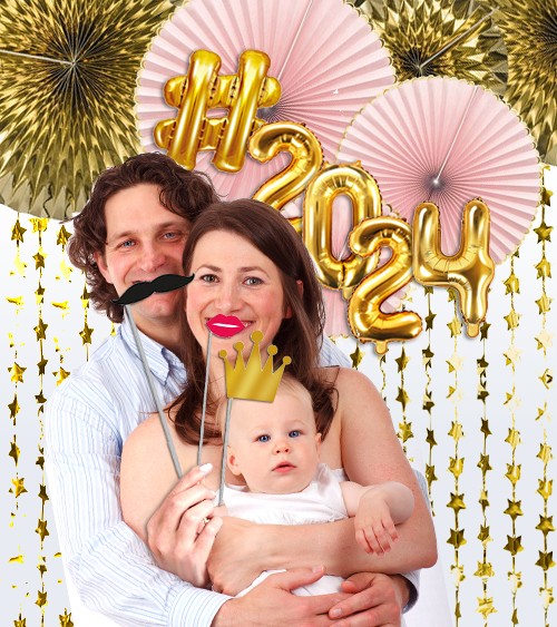 Silvester-Deko-Set "Photobooth" - 22-teilig