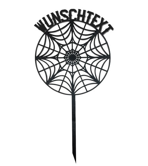 Dein Cake-Topper "Spinnennetz" - Wunschtext