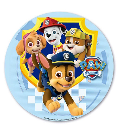 Essbarer Tortenaufleger "Paw Patrol - Helfer auf vier Pfoten" - 20 cm