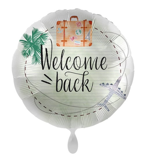 Folienballon "Welcome Back" - Globetrotter - 43 cm