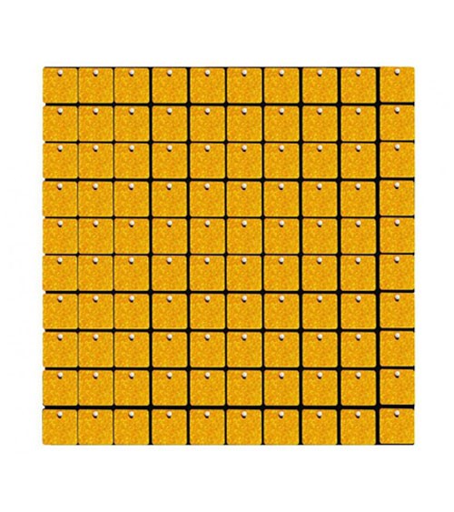 Pailletten-Wandpaneel - holo gold, schwarz - 30 x 30 cm